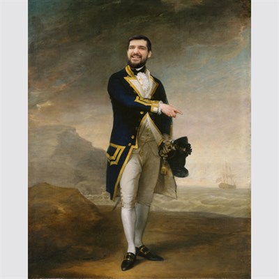 Custom Masterpiece Portrait of Captain John Gell from Photo,by myDaVinci - myDaVinci